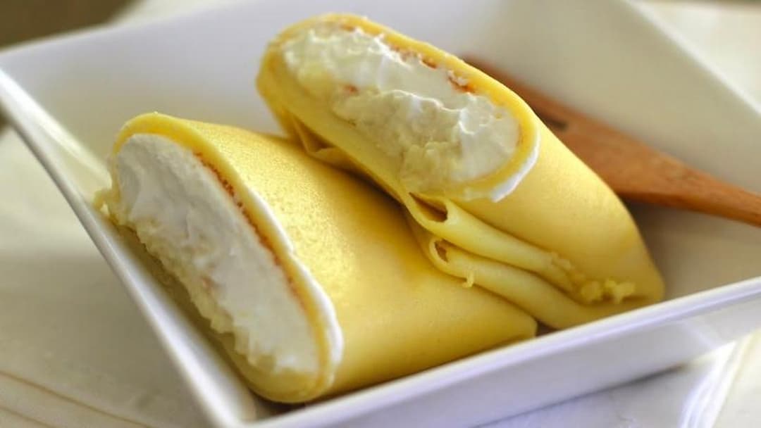 Cách làm bánh crepe sầu riêng đơn giản